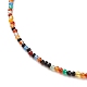 Colliers de perles d'agate naturelle pour femmes NJEW-JN03789-01-4