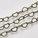 Soldered Brass Covered Iron Heart Chains CH-S125-04B-AB-1