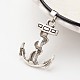 Anchor Tibetan Style Alloy Pendant Necklaces NJEW-F197-22-2