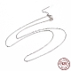 Rhodium Plated 925 Sterling Silver Beadable Necklaces STER-I021-01P-1