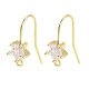 Фурнитура для сережек из латуни с микропаве из кубического циркония EJEW-B063-05G-03-1