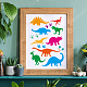 FINGERINSPIRE Dinosaurs Stencils Template 8.3x11.7inch Plastic Tyrannosaurus Drawing Painting Stencils Rectangle Prints Pattern Reusable Stencils for Painting on Wood DIY-WH0202-141-6