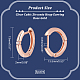 NBEADS 4 Pairs Cubic Zirconia Hoop Earrings EJEW-NB0001-11RG-2