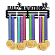 Espositore da parete per porta medaglie in ferro a tema mezza maratona ODIS-WH0021-526-1