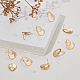 BENECREAT 12PCS Real 18k Gold Plated Brass Stud Earrings Fittings KK-BC0010-94-4