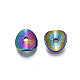 Rack Plating Rainbow Color Alloy Beads PALLOY-S180-352-3