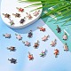 28 Stück gemischte Farben Schildkröten-Charme-Anhänger Legierung Schildkröten-Charme-Ozean-Tier-Anhänger für Schmuck-Halskette-Ohrring-Bastelarbeiten JX424A-1