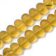 Brins de perles de verre dépoli transparent FGLA-S001-03-1