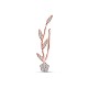 TINYSAND 925 Sterling Silver Flower Leaves Single Earring For Right Ear TS-E302-RG-1