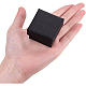クラフト紙のボール紙ジュエリーボックス  リングボックス  正方形  内部のスポンジ  ブラック  4.5x3.8x3cm CBOX-BC0001-13A-4