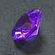 Acrílico Diamante de imitación señaló espalda cabujones GACR-WH0001-01E-2