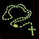 Collar de cuentas de rosario de plástico luminoso RELI-PW0003-05H-1