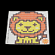 ヒューズビーズ：ライオンの模様正方形のDIYのメルティビーズは、ビーズセットを融合します  ABCのペグボード  型紙とアイロン用紙  カラフル  14.5x14.5cm DIY-R063-09-3