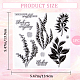 CRASPIRE Plants Clear Stamps Leaves Words Reusable Retro Transparent Silicone Stamp Seals for Journaling Card Making DIY Scrapbooking Photo Album Decorative Film Frame DIY-WH0504-62F-2