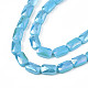 Galvanisieren undurchsichtige feste Farbe Glasperlen Stränge EGLA-N002-25-A04-3