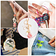 CHGCRAFT 2Pcs 2Colors Flower Keychain Rhinestone with Tassel Leaf Key Ring for Women Wallet Bag Pendant Charms KEYC-CA0001-44-6