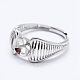 Adjustable 925 Sterling Silver Ring Components STER-I016-027P-2