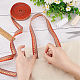 FINGERINSPIRE 12.5Yard 20mm Wide Embroidered Woven Ribbon Orange Red Polyester Jacquard Ribbon Sewing Jacquard Trim Vintage Jacquard Ribbon Trim DIY Crafts Supplies Clothes Decoration OCOR-FG0001-54C-3