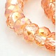 AB Color Plated Faceted Rondelle Electroplate Glass Beads Strands GLAA-A024D-AB09-1