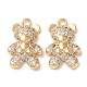 Real 18K Gold Plated Brass Micro Pave Cubic Zirconia Pendants KK-Q779-02G-02-1