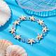 Летние пляжные браслеты из синтетической бирюзы и граненого стекла BJEW-JB10454-01-4