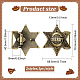 2 hebilla de cinturón de sheriff occidental de aleación de estilo vintage de 2 colores para hombres AJEW-FG0003-11-2