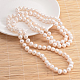 Natural Pearl Nuggets Beads Necklace NJEW-P126-A-03-2