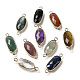 Natural Mixed Gemstone Faceted Connector Charms G-K354-01KCG-1