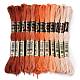 12 Skeins 12 Colors 6-Ply Polyester Embroidery Floss OCOR-M009-01B-07-1