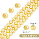 Pandahall elite 2 hebras de perlas de concha galvanizadas BSHE-PH0001-32B-2