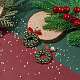 Aretes colgantes de corona navideña trenzada con perla de vidrio EJEW-TA00082-3