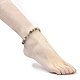 Natürliche Labradorit-Chip-Perlen-Fußkettchen AJEW-AN00229-07-4