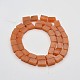 Rectangle Natural Red Aventurine Beads Strands G-N0154-04-2