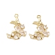 Латунные микропаве прозрачные подвески с фианитом KK-L212-23G-1