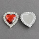 Shining Flat Back Faceted Heart Acrylic Rhinestone Cabochons RB-R011-07-1