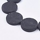 Natural Brazil Black Stone Bead Strands G-R196-04-3