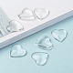 Cabochons cardiaques de verre transparent GGLA-R021-20mm-8