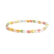 Bracelet extensible en perles de verre étincelantes pour femme BJEW-JB07664-05-1
