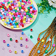 Nbeads 360 pièces 12 couleurs perles européennes en plastique KY-NB0001-66-4