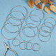 GORGECRAFT 16PCS Metal Wreath Rings 4 Sizes(5/8/10/12cm) Silver Catcher Hoops Macrame Rings Floral Craft Hoop for DIY Wedding Christmas Party Decoration Hanging Ornament Making IFIN-GF0001-31-4