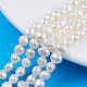 Fili di perle di perle d'acqua dolce coltivate naturali PEAR-N014-05H-5