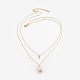 Collares de perlas keshi con perlas barrocas naturales NJEW-JN02255-2