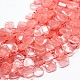 Brins de perles de larme en verre de quartz cerise G-E254-27B-1