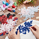 Nbeads 6Pairs 6 Colors Flower Organgza Polyester Embroidery Ornament Accessories DIY-NB0008-26-3