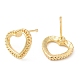 Heart Alloy Stud Earrings for Women PALLOY-Q447-05LG-2