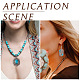 16Pcs 8 Styles Synthetic Turquoise Pendants FIND-TA0002-15-8