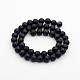 Synthetic Blue Goldstone Round Bead Strands G-P070-61-4mm-2