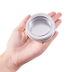Benecreat 25pcs 60ml aluminium tin tarros latas redondas de aluminio envases de cosméticos con tapas de tornillo de ventana transparente para manualidades de diy vela crema maquillaje platino CON-BC0005-44-3