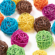 GORGECRAFT 24pcs 6 Colors Wicker Rattan Ball 2 Inch Orbs Vase Fillers for Craft Decorative Balls for Bowls Party Wedding Table Decoration Baby Shower Aromatherapy Accessories AJEW-GF0001-10-6