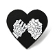 Heart with Picky Promise Skeleton Hand Enamel Pin JEWB-B006-05D-1